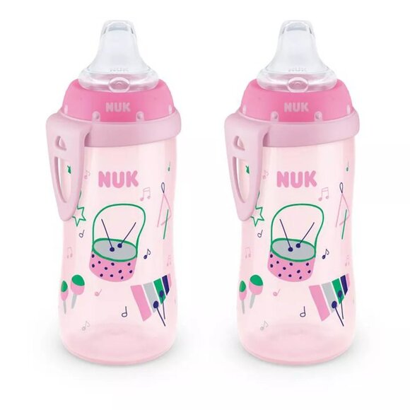 NUK Active Cup 10 oz, 2-Pack – Pink, Spill-Proof Toddler Cup, BPA-Free - NWT - Picture 1 of 3